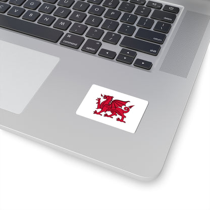 Flag of Wales without Green (United Kingdom) STICKER Vinyl Kiss-Cut Decal
