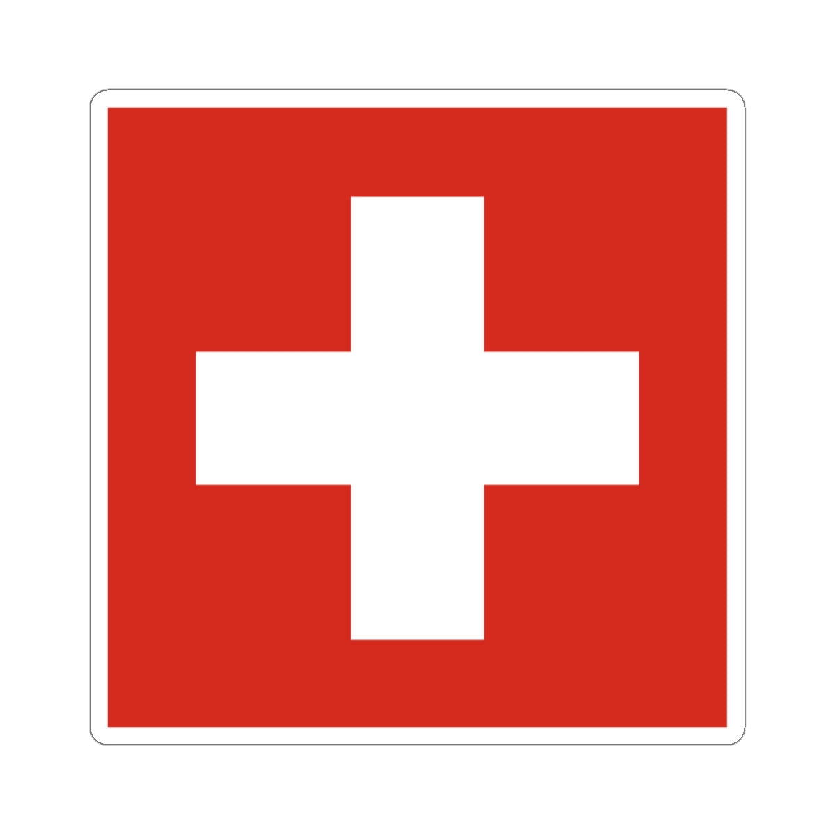 Flag of Switzerland 20-28 (Switzerland) STICKER Vinyl Kiss-Cut Decal