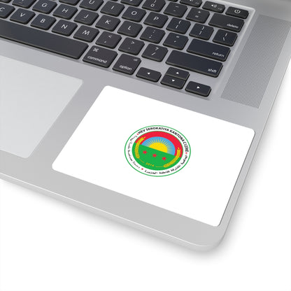 Flag of the Cizire Canton (Syria) STICKER Vinyl Kiss-Cut Decal