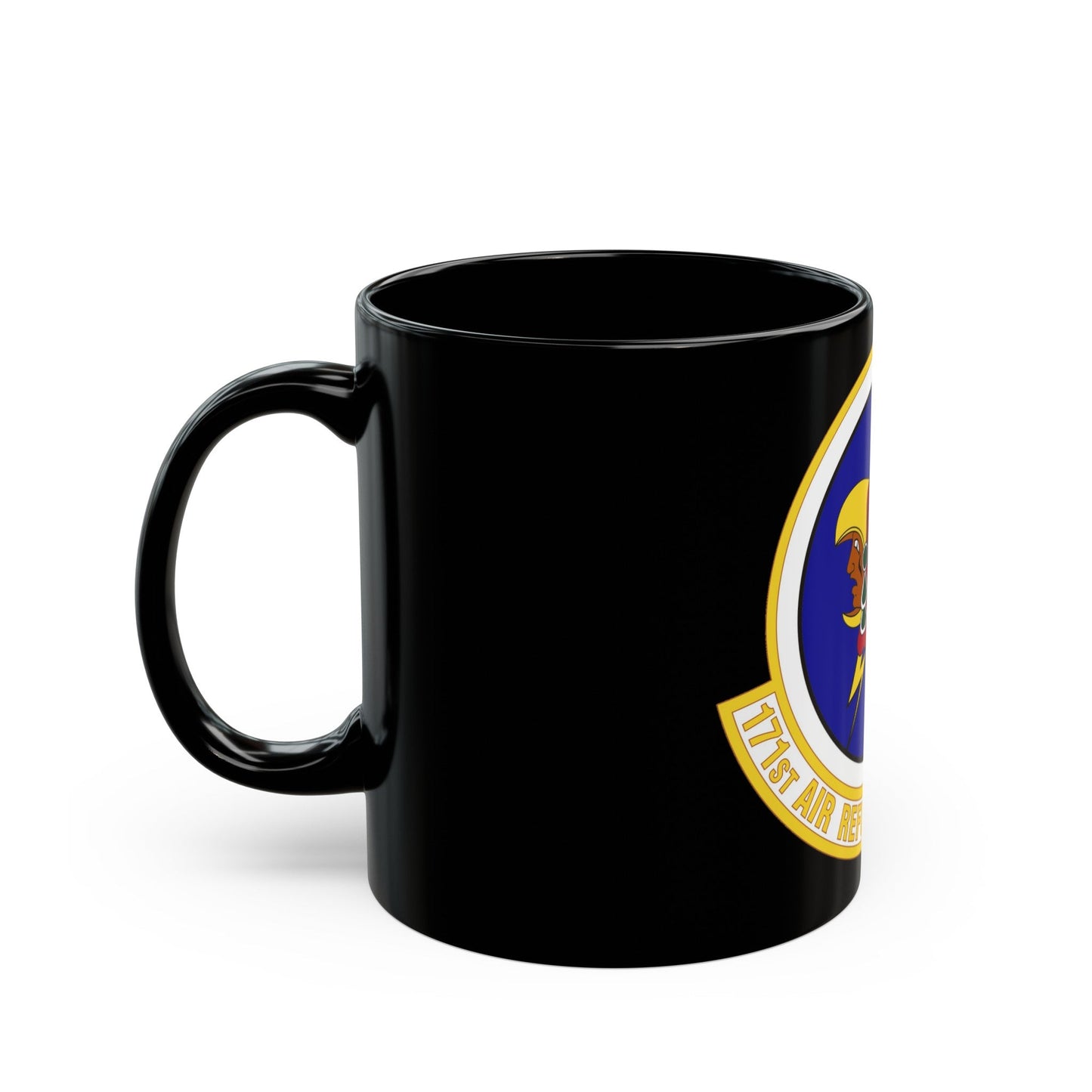 171st Air Refueling Squadron (U.S. Air Force) Black Coffee Mug-The Sticker Space