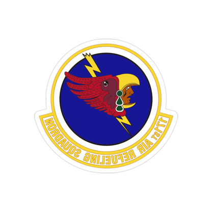 171st Air Refueling Squadron (U.S. Air Force) REVERSE PRINT Transparent STICKER-2" × 2"-The Sticker Space