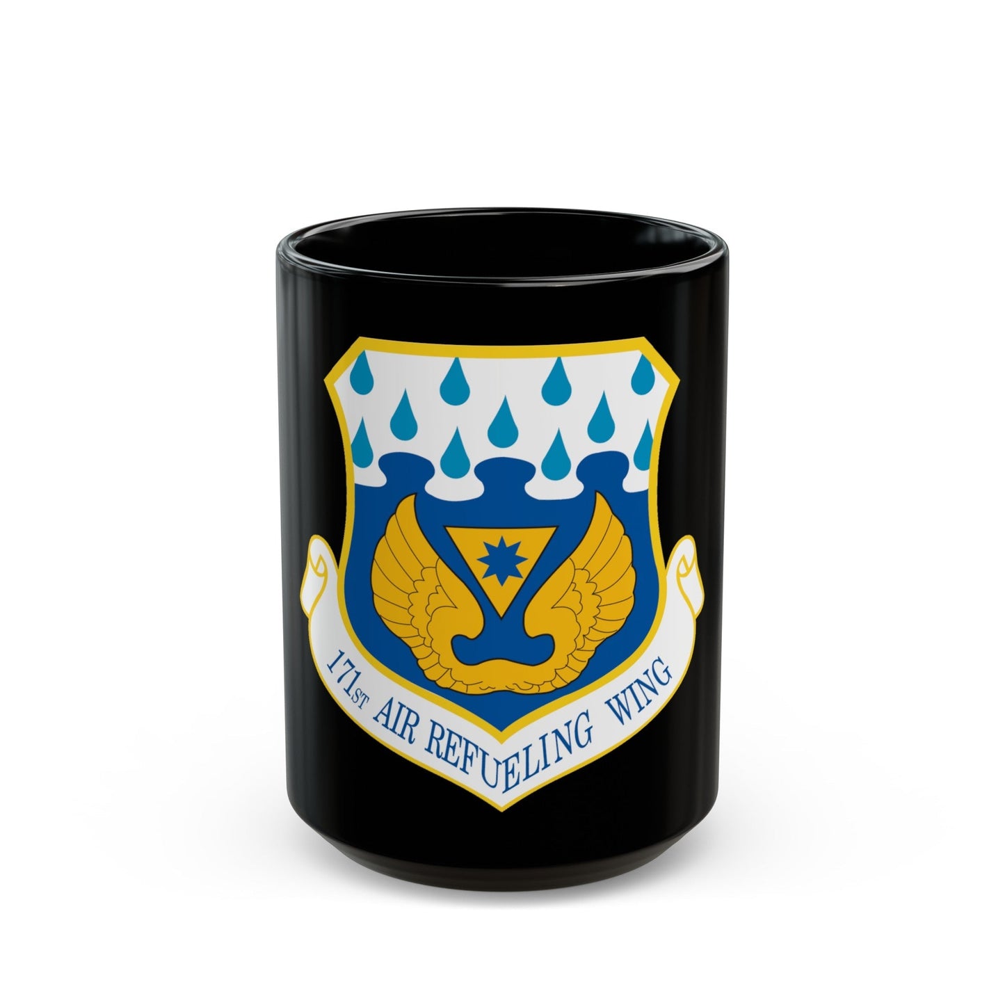 171st Air Refueling Wing (U.S. Air Force) Black Coffee Mug-15oz-The Sticker Space