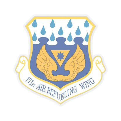 171st Air Refueling Wing (U.S. Air Force) STICKER Vinyl Kiss-Cut Decal 2 Inch Transparent - The Sticker Space