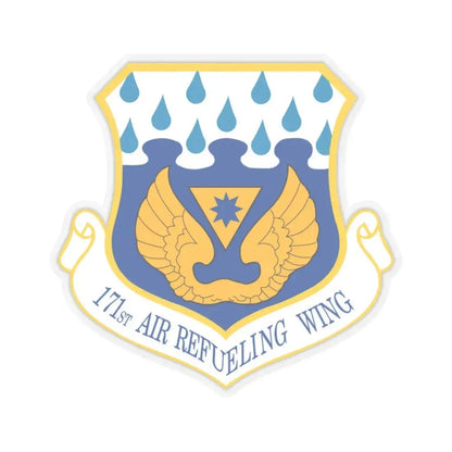 171st Air Refueling Wing (U.S. Air Force) STICKER Vinyl Kiss-Cut Decal 3 Inch Transparent - The Sticker Space