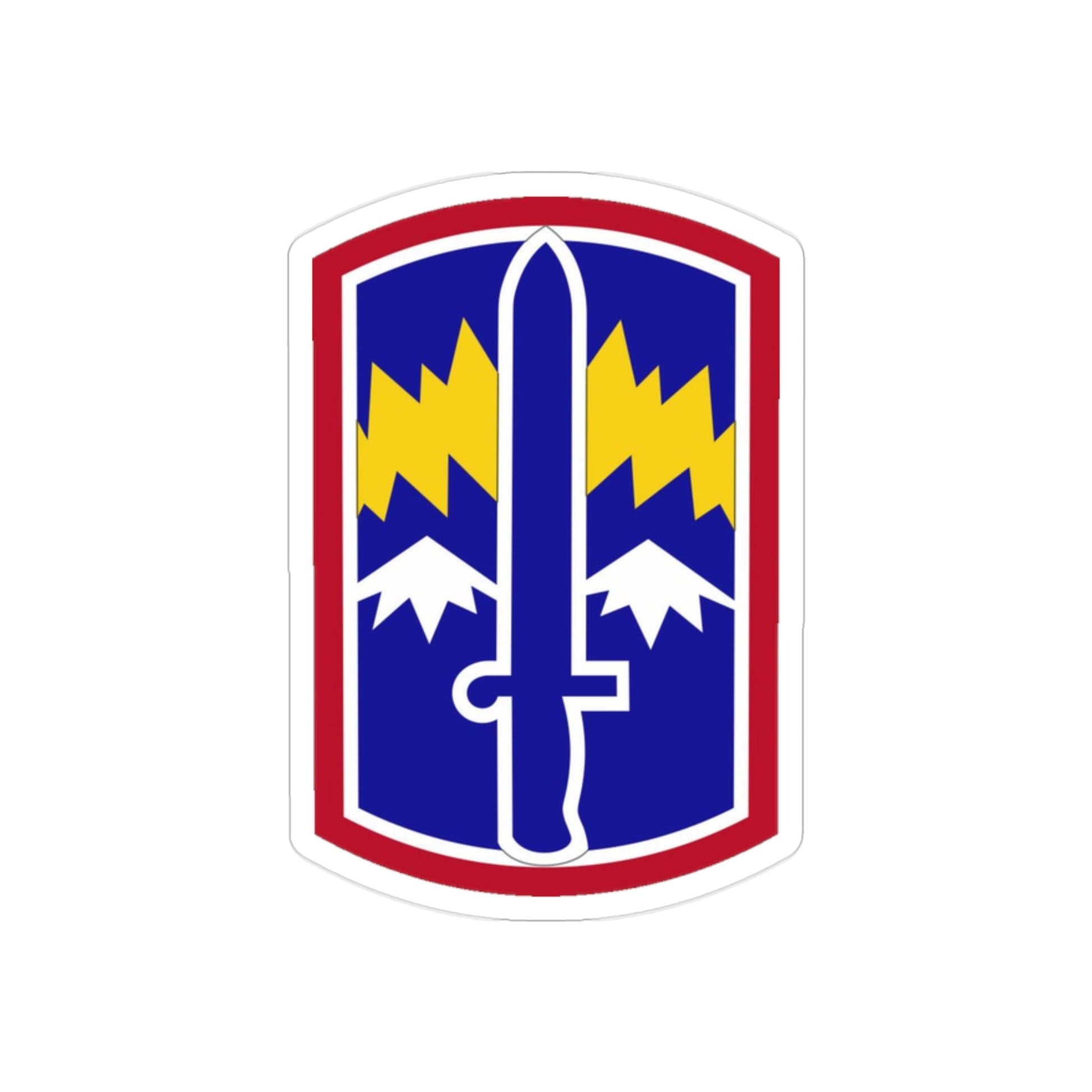 171ST INFANTRY BRIGADE (U.S. Army) REVERSE PRINT Transparent STICKER-2 Inch-The Sticker Space