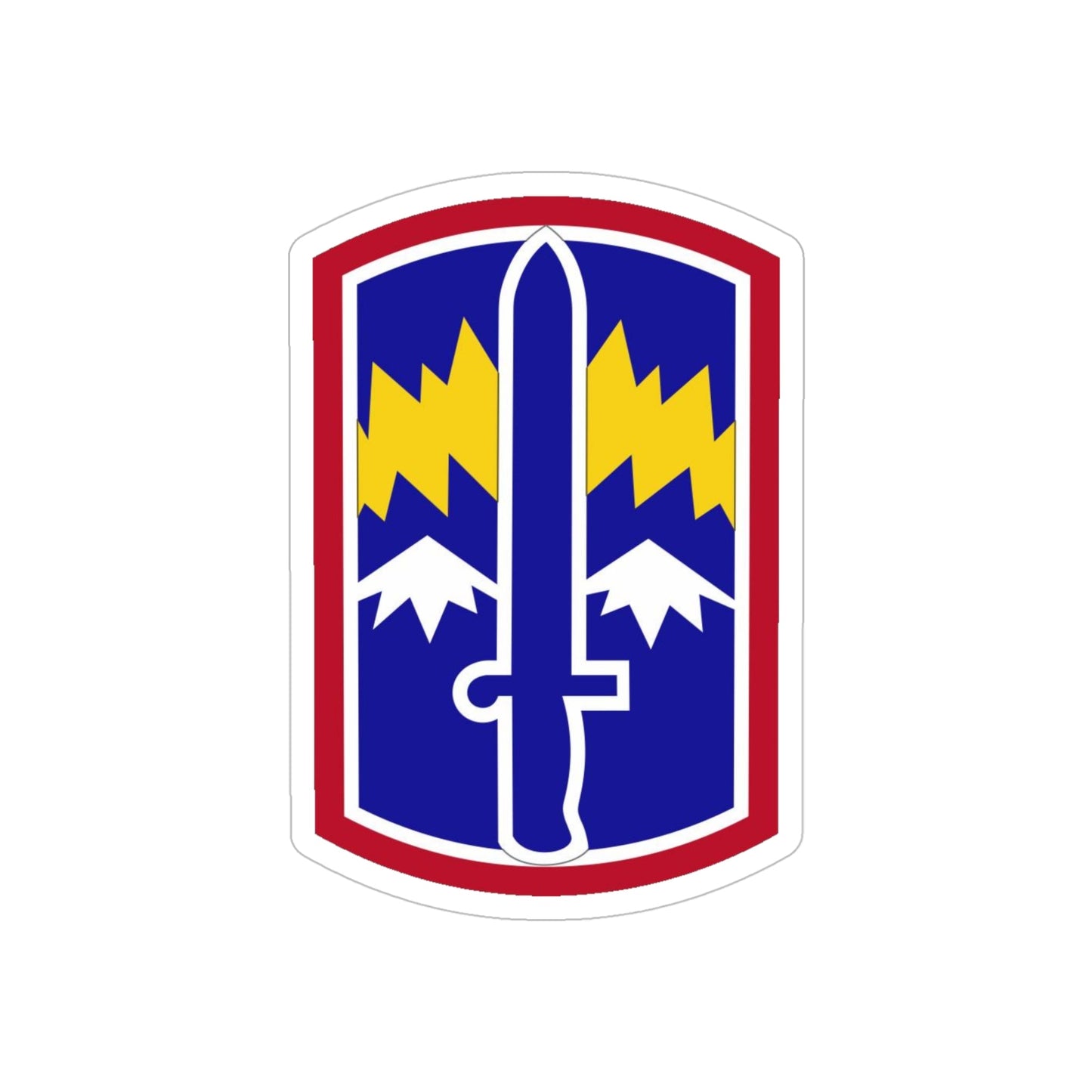 171ST INFANTRY BRIGADE (U.S. Army) REVERSE PRINT Transparent STICKER-5 Inch-The Sticker Space