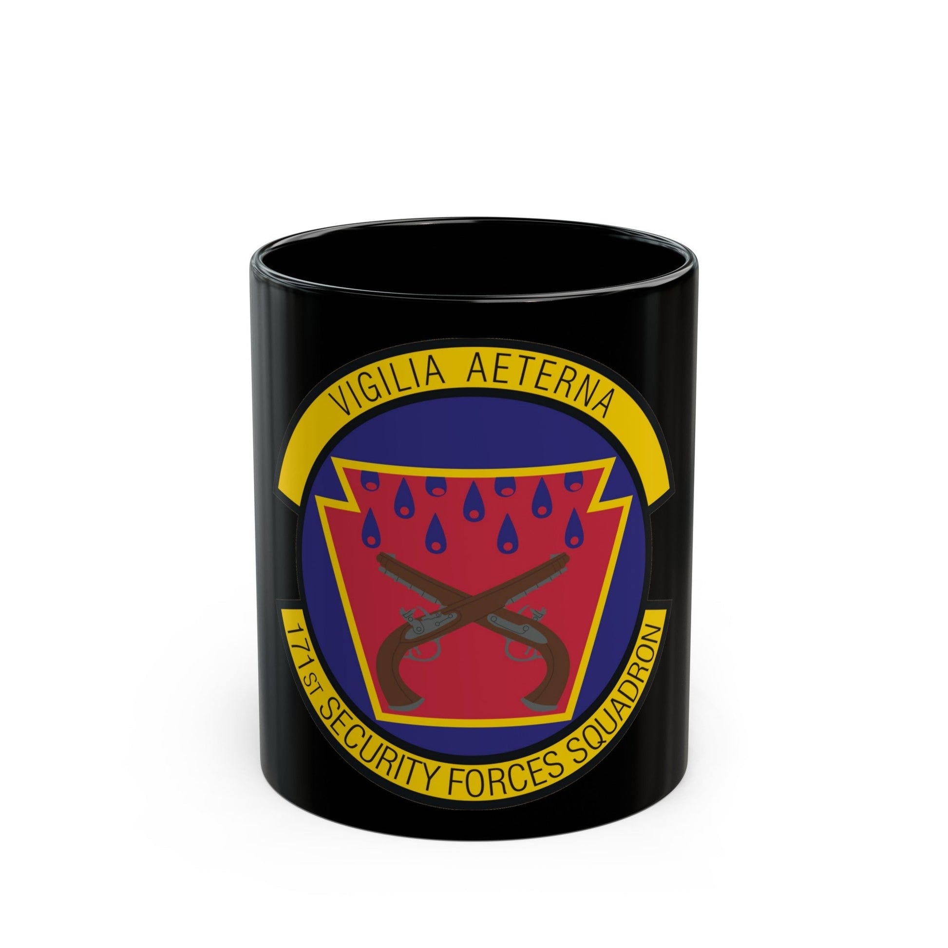 171st Security Forces Squadron (U.S. Air Force) Black Coffee Mug-11oz-The Sticker Space