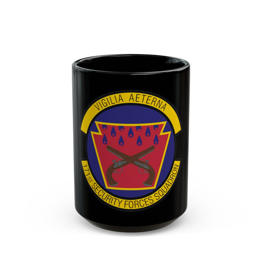 171st Security Forces Squadron (U.S. Air Force) Black Coffee Mug-15oz-The Sticker Space