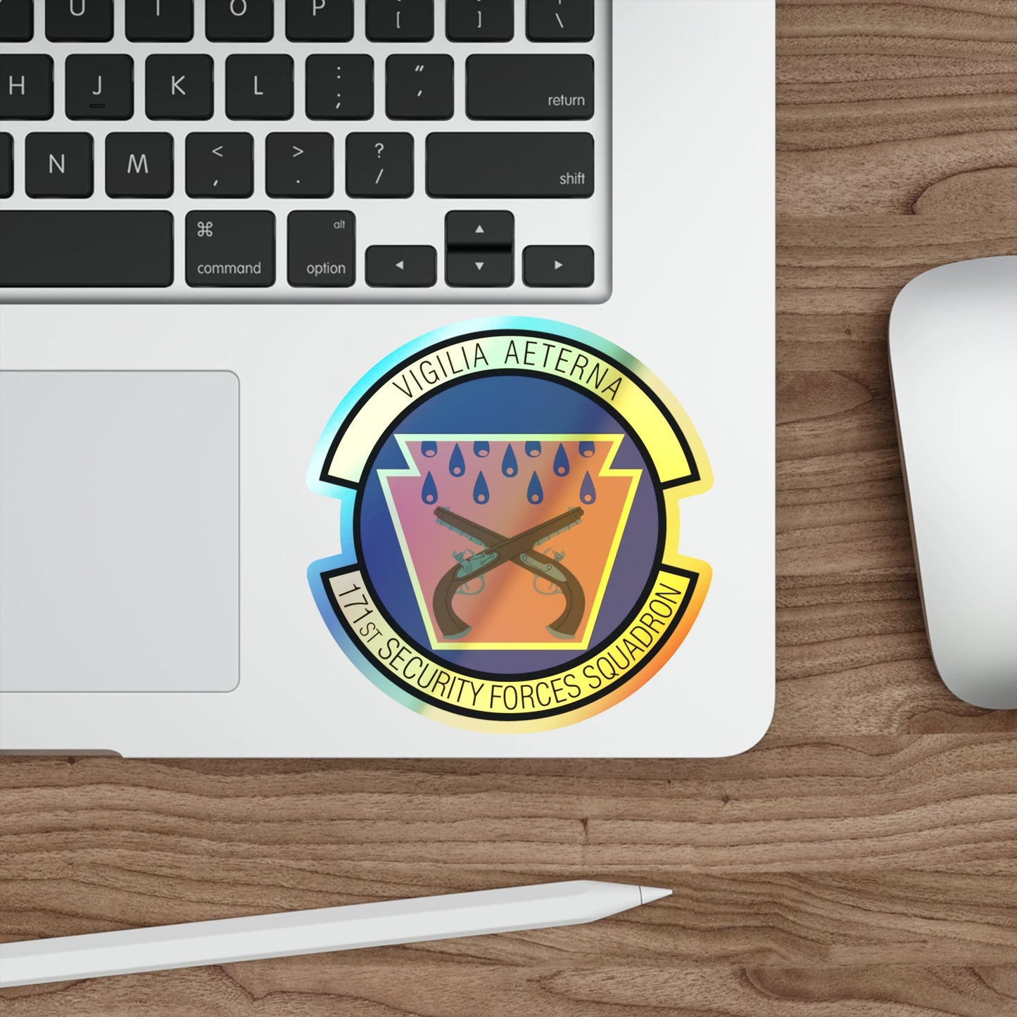 171st Security Forces Squadron (U.S. Air Force) Holographic STICKER Die-Cut Vinyl Decal-The Sticker Space