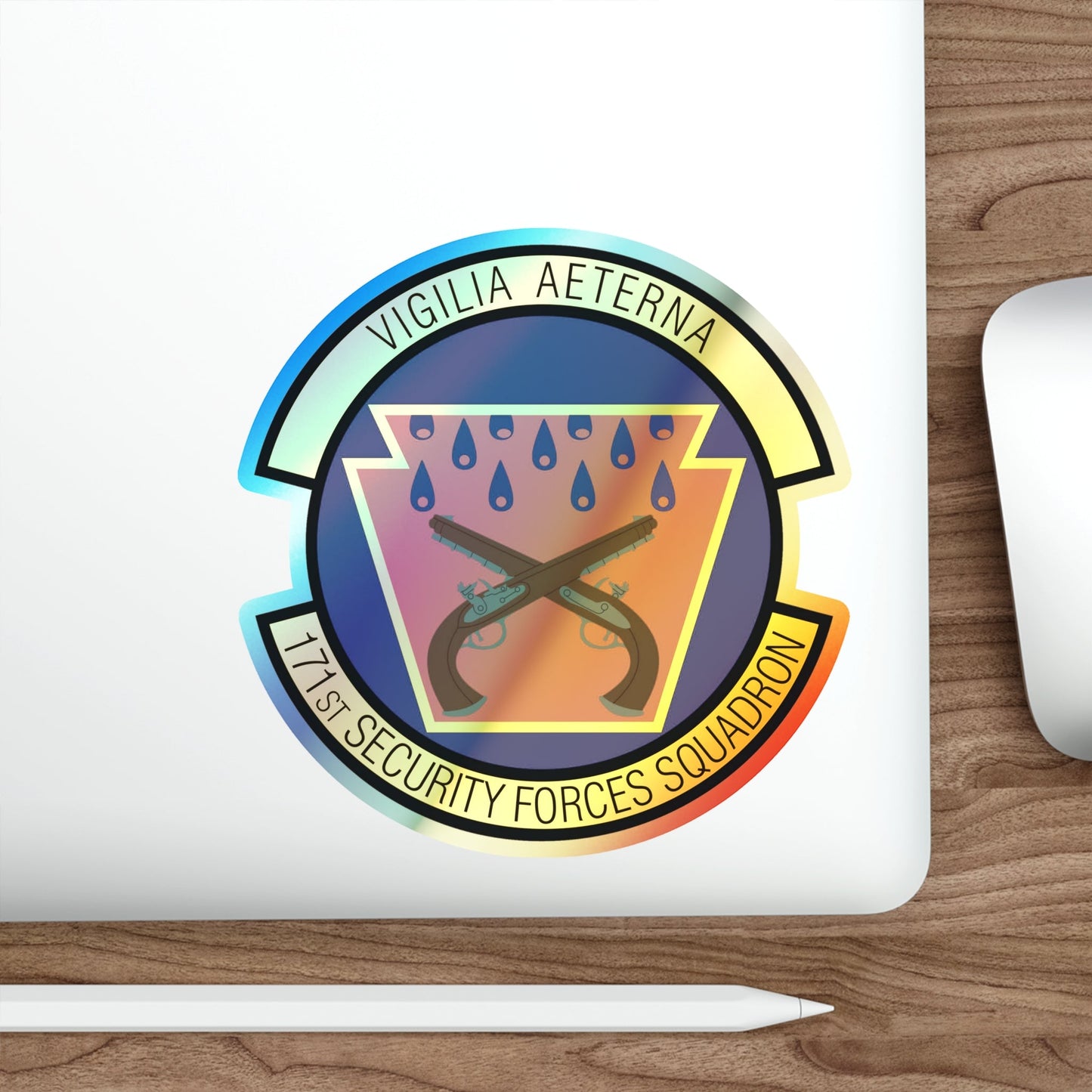 171st Security Forces Squadron (U.S. Air Force) Holographic STICKER Die-Cut Vinyl Decal-The Sticker Space