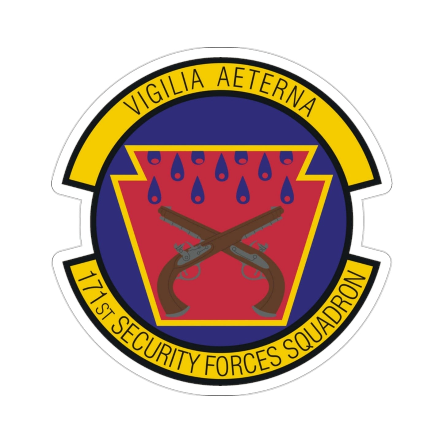 171st Security Forces Squadron (U.S. Air Force) STICKER Vinyl Die-Cut Decal-2 Inch-The Sticker Space