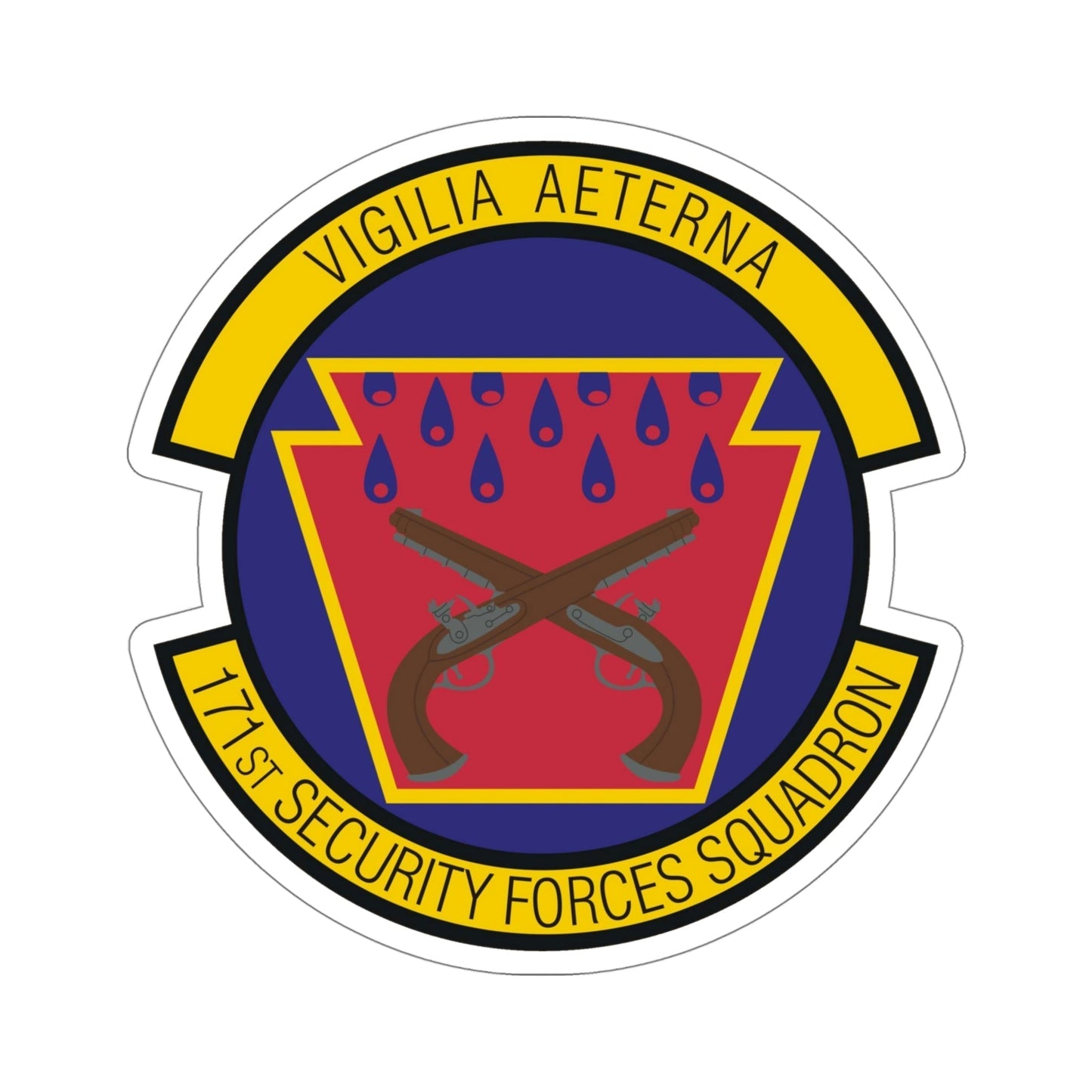 171st Security Forces Squadron (U.S. Air Force) STICKER Vinyl Die-Cut Decal-5 Inch-The Sticker Space