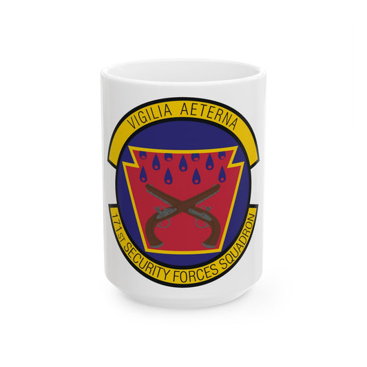 171st Security Forces Squadron (U.S. Air Force) White Coffee Mug-15oz-The Sticker Space