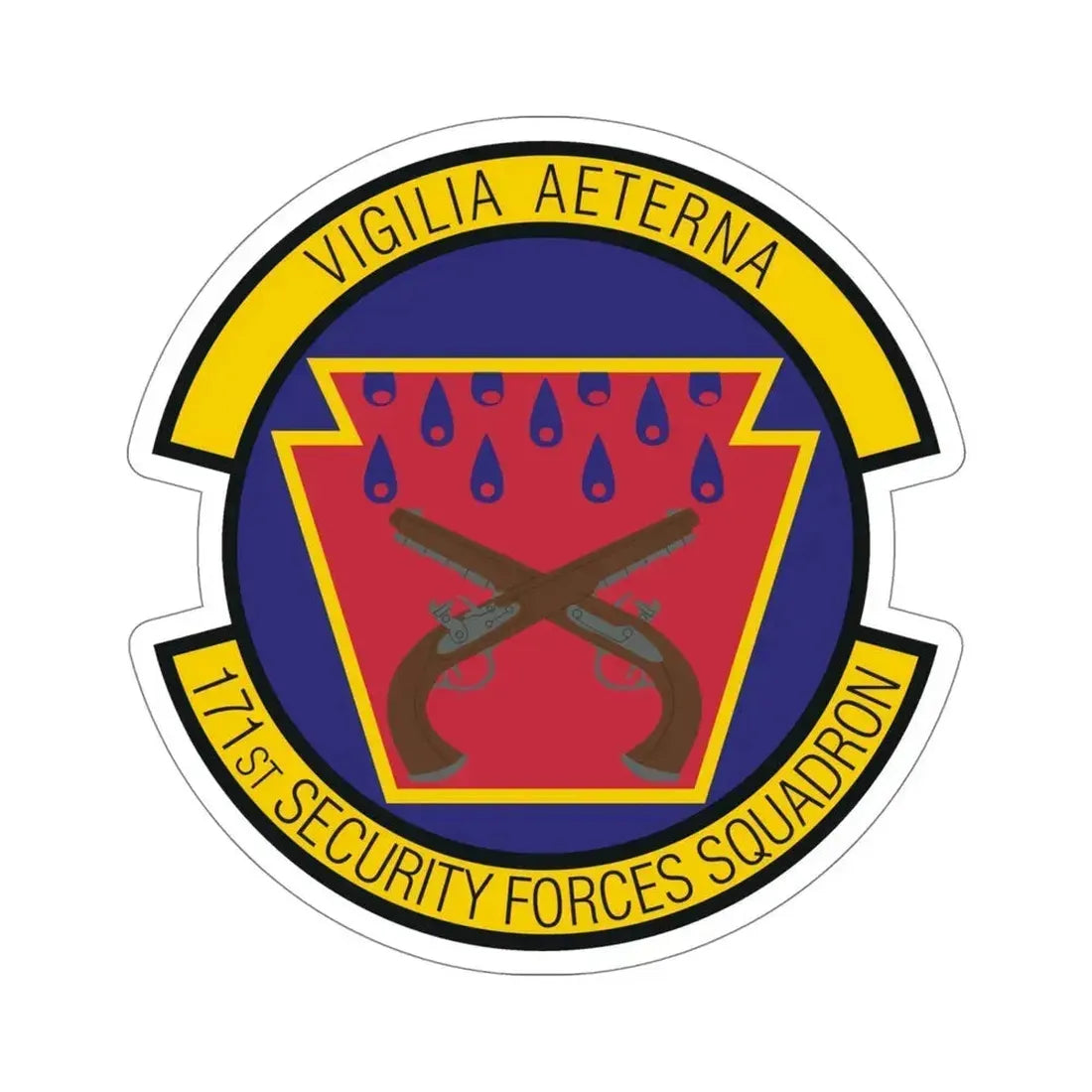 171st Security Forces Squadron (U.S. Air Force) STICKER Vinyl Die-Cut Decal - The Sticker Space