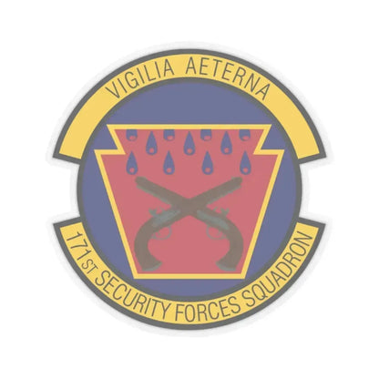 171st Security Forces Squadron (U.S. Air Force) STICKER Vinyl Kiss-Cut Decal 2 Inch Transparent - The Sticker Space