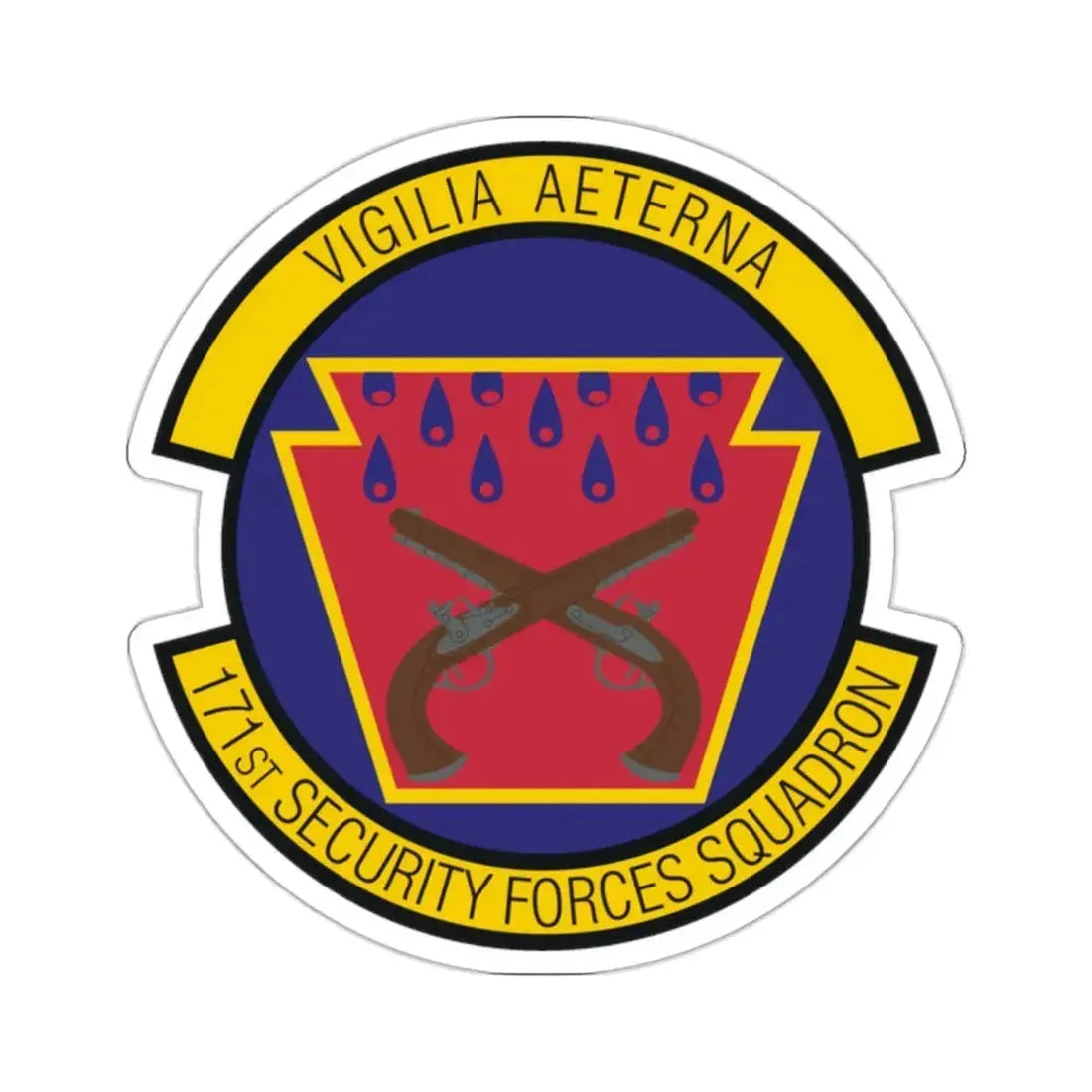 171st Security Forces Squadron (U.S. Air Force) STICKER Vinyl Kiss-Cut Decal - The Sticker Space