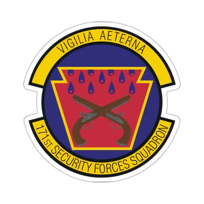 171st Security Forces Squadron (U.S. Air Force) STICKER Vinyl Kiss-Cut Decal - The Sticker Space
