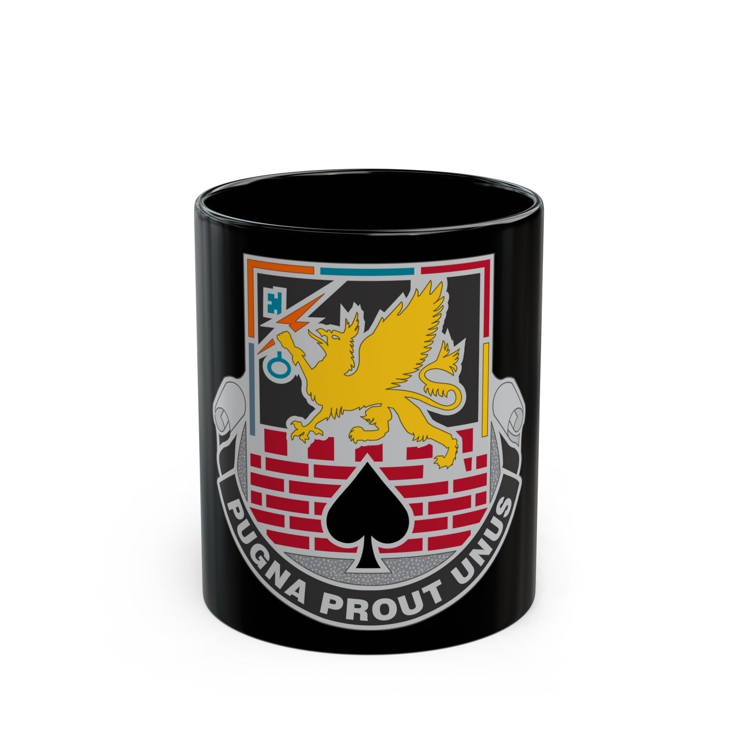 172 Engineer Battalion (U.S. Army) Black Coffee Mug-11oz-The Sticker Space