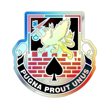 172 Engineer Battalion (U.S. Army) Holographic STICKER Die-Cut Vinyl Decal 5 Inch Holographic - The Sticker Space
