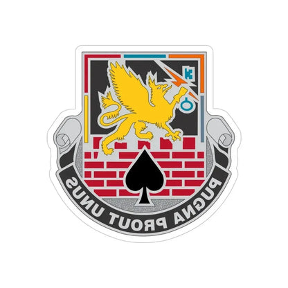 172 Engineer Battalion (U.S. Army) REVERSE PRINT Transparent Die-Cut STICKER - The Sticker Space