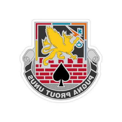 172 Engineer Battalion (U.S. Army) REVERSE PRINT Transparent Die-Cut STICKER - The Sticker Space