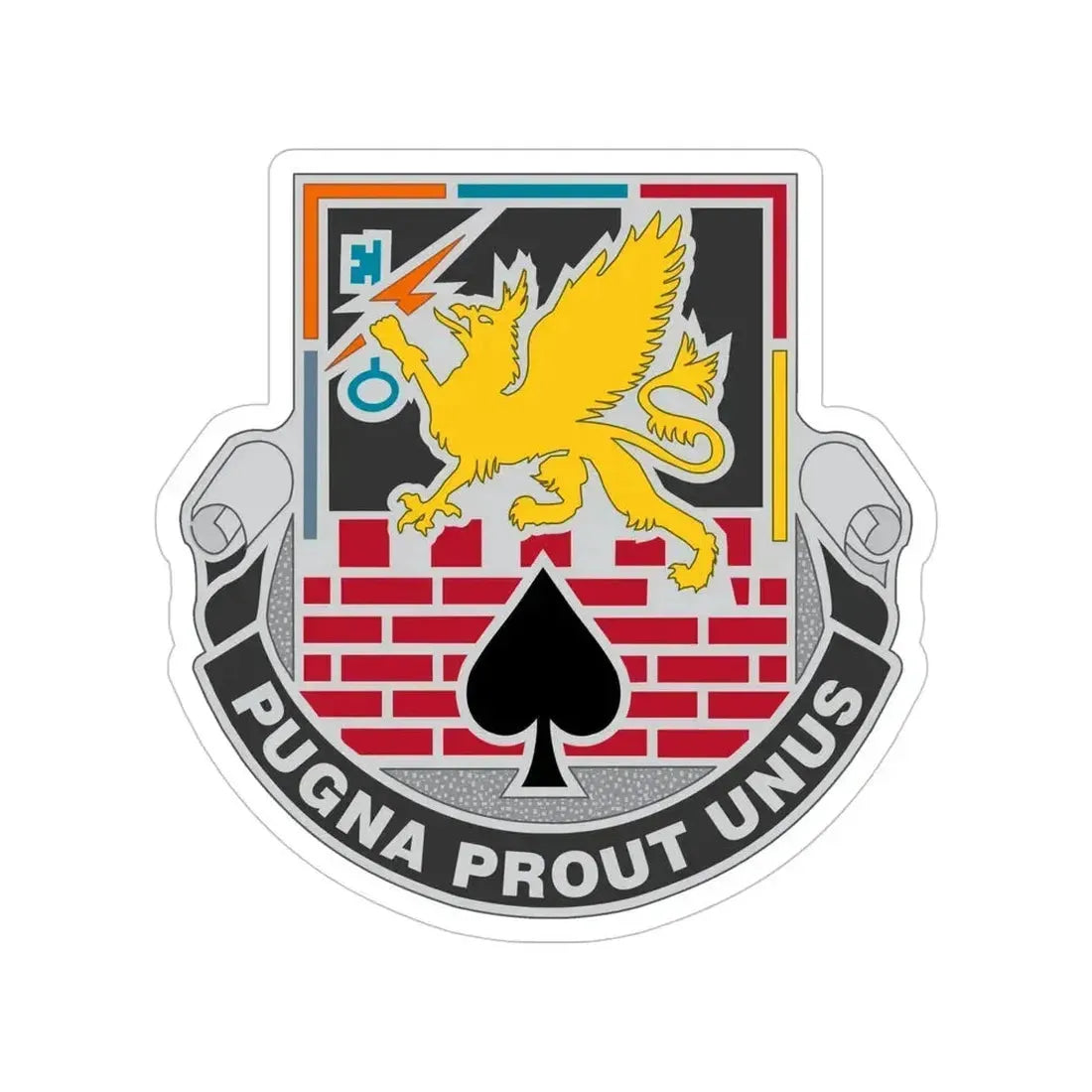 172 Engineer Battalion (U.S. Army) Transparent STICKER Die-Cut Vinyl Decal 5 Inch - The Sticker Space