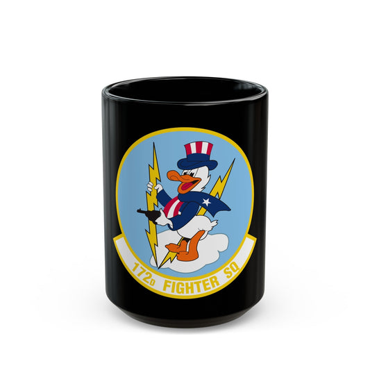 172 Fighter Squadron (U.S. Air Force) Black Coffee Mug-15oz-The Sticker Space