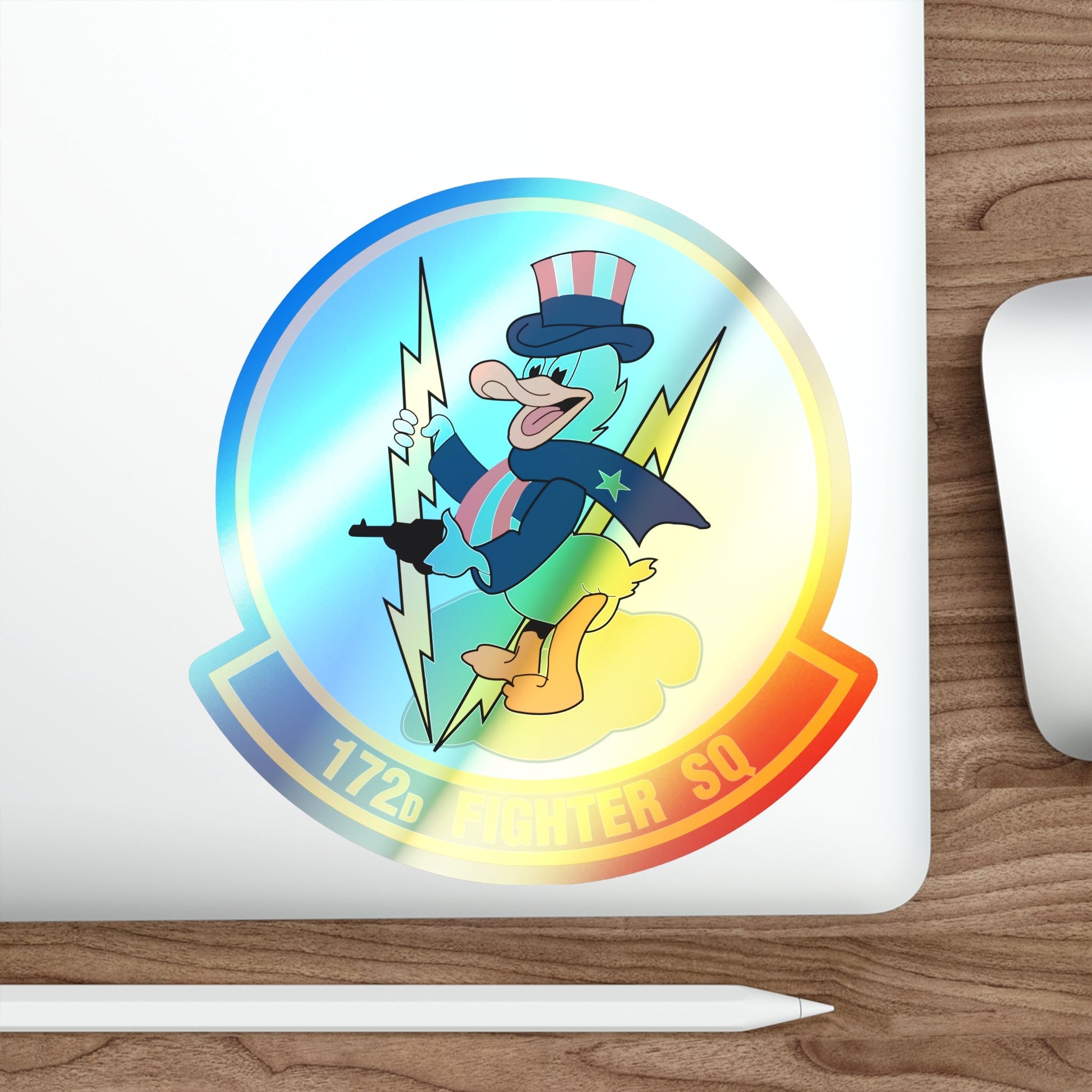 172 Fighter Squadron (U.S. Air Force) Holographic STICKER Die-Cut Vinyl Decal-The Sticker Space