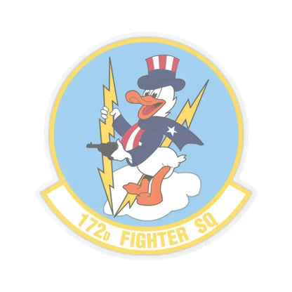 172 Fighter Squadron (U.S. Air Force) STICKER Vinyl Kiss-Cut Decal 2 Inch Transparent - The Sticker Space