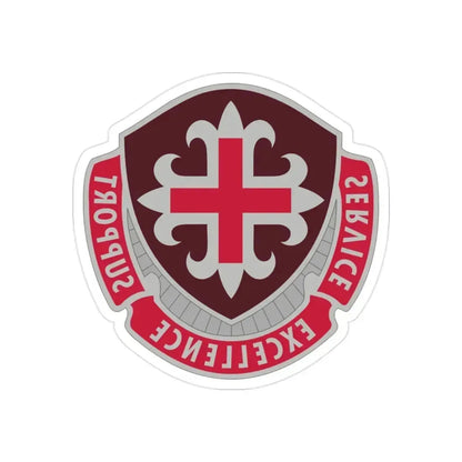 172 Medical Battalion (U.S. Army) REVERSE PRINT Transparent Die-Cut STICKER 2 Inch Die-Cut Transparent - The Sticker Space