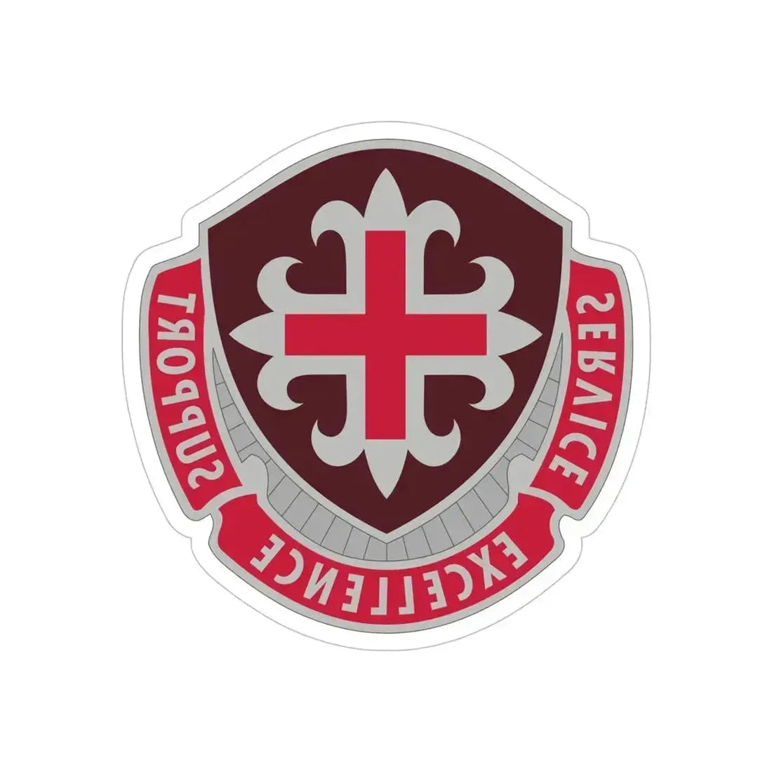 172 Medical Battalion (U.S. Army) REVERSE PRINT Transparent Die-Cut STICKER 5 Inch Die-Cut Transparent - The Sticker Space