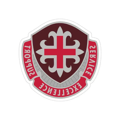 172 Medical Battalion (U.S. Army) REVERSE PRINT Transparent Die-Cut STICKER 5 Inch Die-Cut Transparent - The Sticker Space