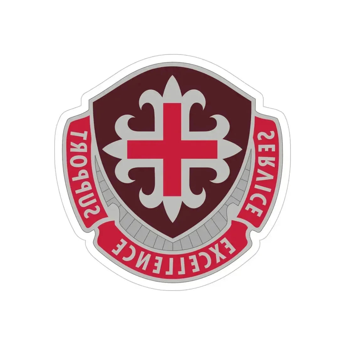 172 Medical Battalion (U.S. Army) REVERSE PRINT Transparent Die-Cut STICKER - The Sticker Space