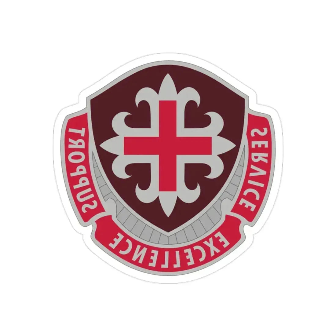 172 Medical Battalion (U.S. Army) REVERSE PRINT Transparent Die-Cut STICKER - The Sticker Space