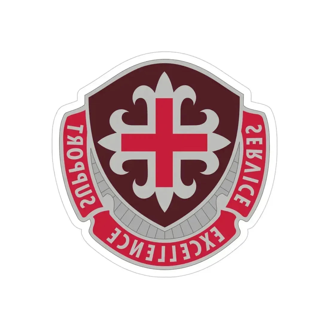 172 Medical Battalion (U.S. Army) REVERSE PRINT Transparent Die-Cut STICKER - The Sticker Space