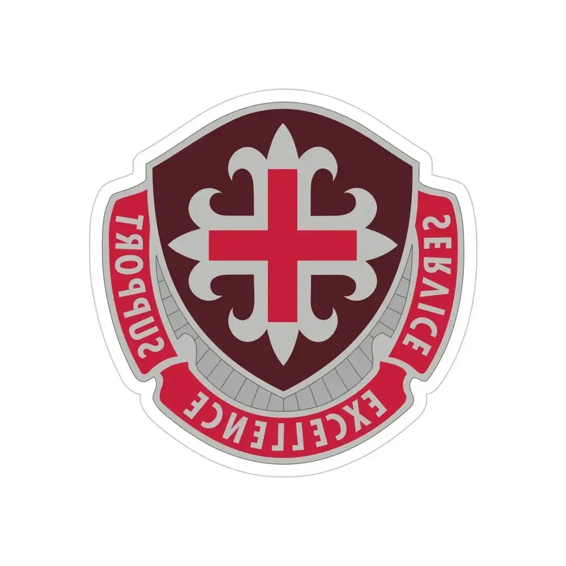 172 Medical Battalion (U.S. Army) REVERSE PRINT Transparent Die-Cut STICKER - The Sticker Space