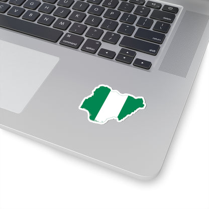 Flag map of Nigeria (Niger) STICKER Vinyl Kiss-Cut Decal