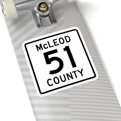 McLeod County 51 MN (Minnesota) (Road Sign) STICKER Vinyl Kiss-Cut Decal