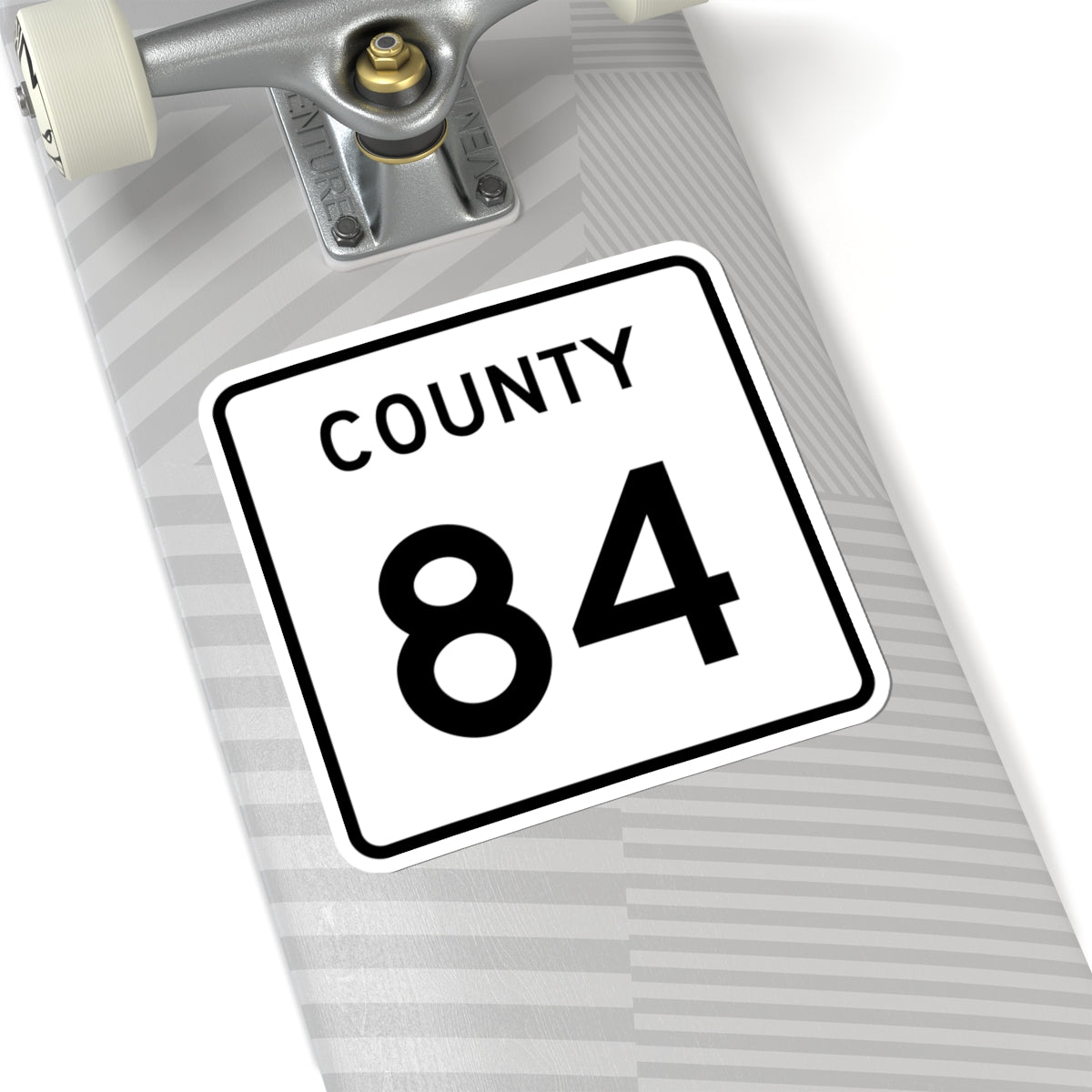 County 84 square (Minnesota) (Road Sign) STICKER Vinyl Kiss-Cut Decal