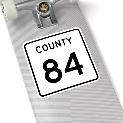 County 84 square (Minnesota) (Road Sign) STICKER Vinyl Kiss-Cut Decal