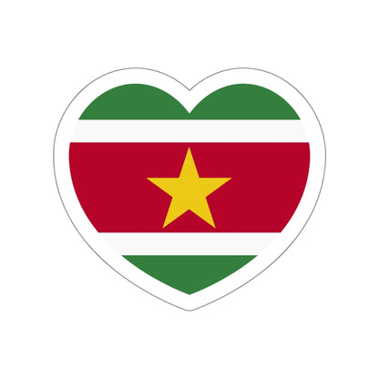 Heart Flag of Suriname - STICKER Vinyl Die-Cut Decal