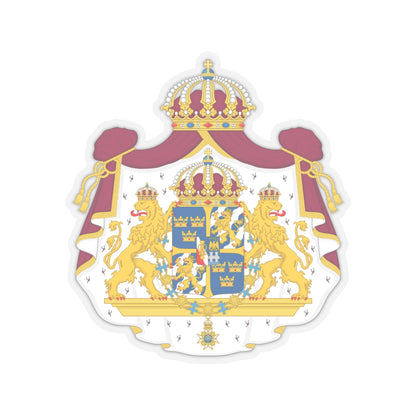 Great coat of arms of Sweden - STICKER Vinyl Kiss-Cut Decal