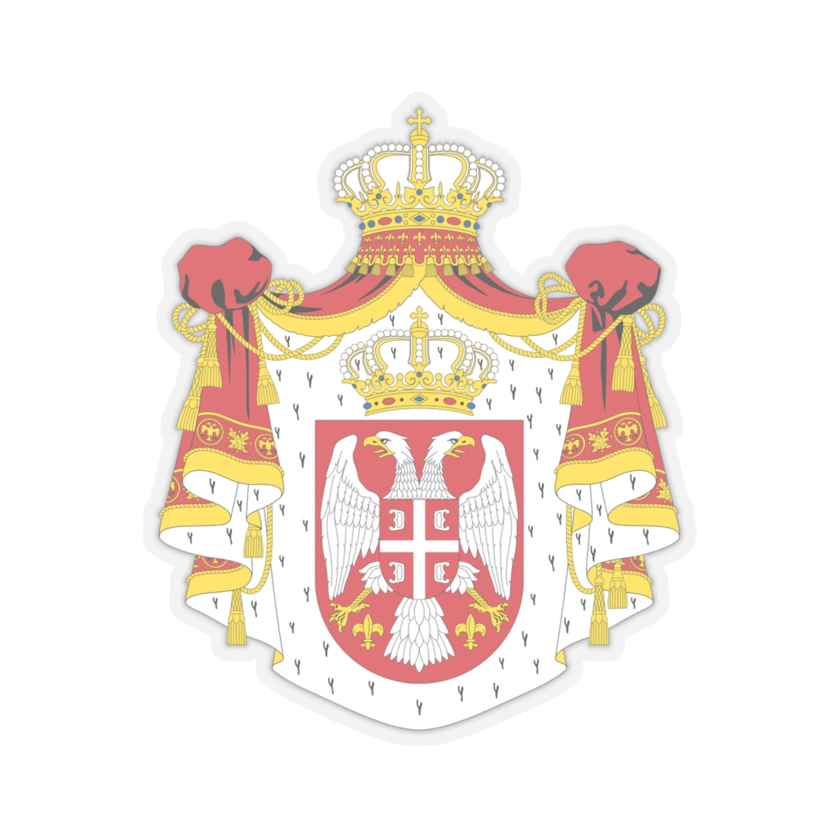 Coat of arms of Serbia (2004-2010) - STICKER Vinyl Kiss-Cut Decal