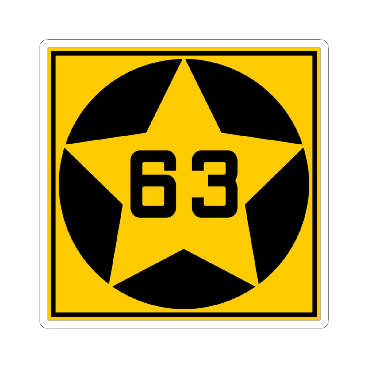 MN-63 1920 (Minnesota) (Road Sign) STICKER Vinyl Kiss-Cut Decal