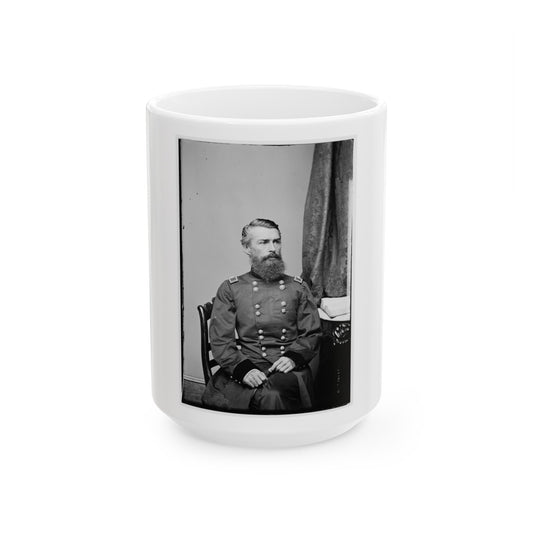 Portrait Of Brig. Gen. Herman Haupt, Officer Of The Federal Army (U.S. Civil War) White Coffee Mug
