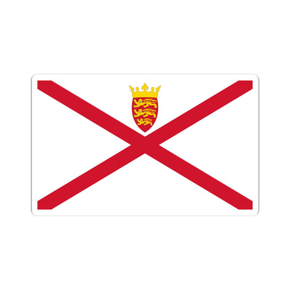 Flag of Jersey (United Kingdom) STICKER Vinyl Kiss-Cut Decal