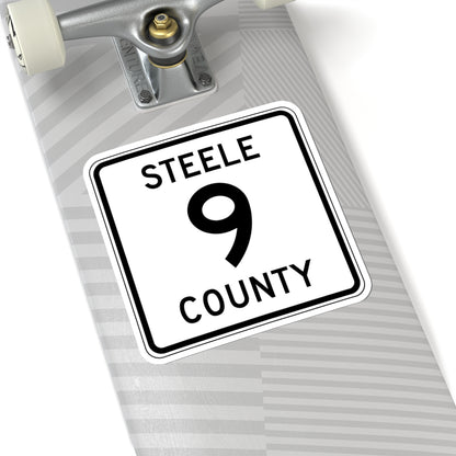 Steele County Route 9 MN (Minnesota) (Road Sign) STICKER Vinyl Kiss-Cut Decal