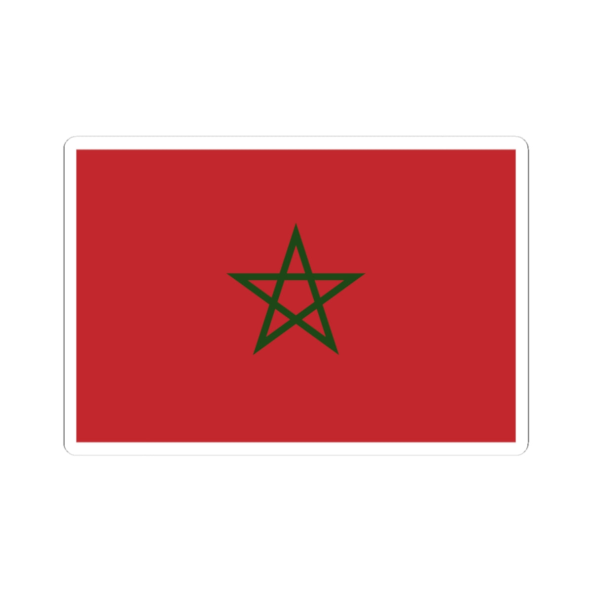Flag of Morocco palm leaf (Morocco) STICKER Vinyl Kiss-Cut Decal