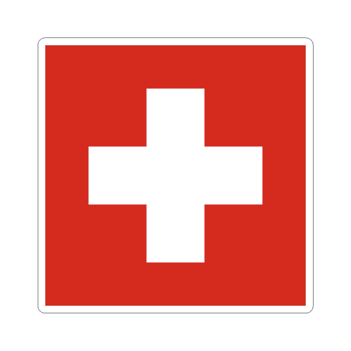 Flag of Switzerland 2-3 (Switzerland) STICKER Vinyl Kiss-Cut Decal