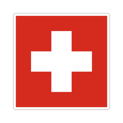 Flag of Switzerland 2-3 (Switzerland) STICKER Vinyl Kiss-Cut Decal